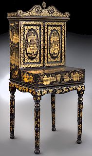 Chinese export Chinoiserie decorated cabinet