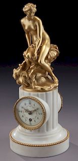 French dore bronze clock,