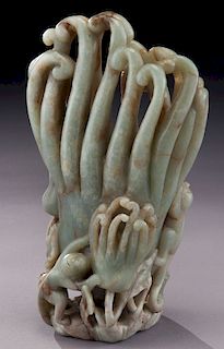 Carved jade Buddha hand,