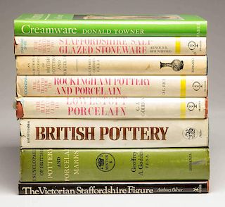 ENGLISH POTTERY REFERENCE VOLUMES, LOT OF EIGHT