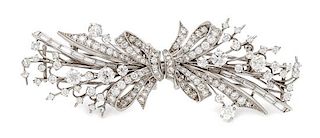 A Platinum and Diamond Double Clip Brooch, Tiffany & Co., 29.85 dwts.