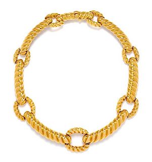 * An 18 Karat Yellow Gold Collar Necklace, David Webb, 86.90 dwts.