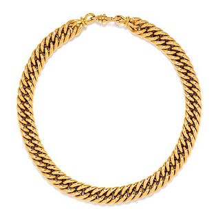 * An 18 Karat Yellow Gold Chain Necklace, Mori & Pasquini, 77.50 dwts.