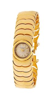 An 18 Karat Yellow Gold Wristwatch, Patek Philippe, 36.30 dwts.