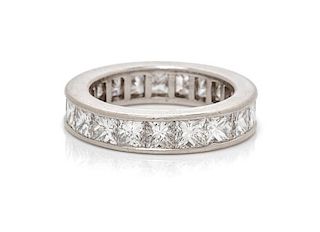 A Platinum and Diamond Eternity Band, 5.00 dwts.