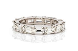 A Platinum and Diamond Eternity Band, 3.40 dwts.