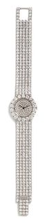 * An 18 Karat White Gold and Diamond 'L'Heure du Diamant' Wristwatch, Chopard, 47.50 dwts.