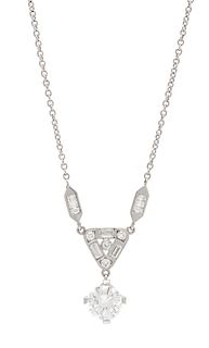 * A Platinum and Diamond Necklace, 5.95 dwts.