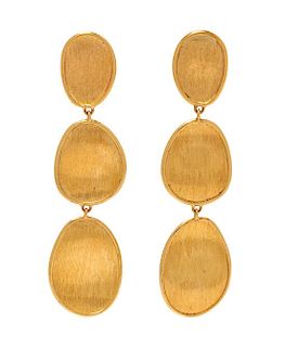 A Pair of 18 Karat Yellow Gold 'Lunaria' Earrings, Marco Bicego, 2.80 dwts.