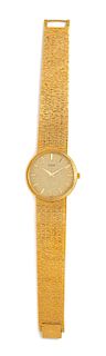 An 18 Karat Yellow Gold Ref. 19633 A6 Wristwatch, Piaget, 58.20 dwts.
