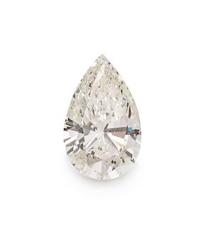A 3.12 Carat Pear Shape Diamond,