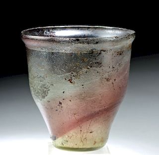 Roman Glass Cup - Aubergine & Translucent