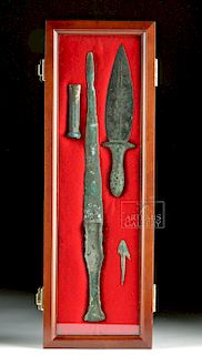 Lot of 4 Luristan Bronze & Copper Weapons