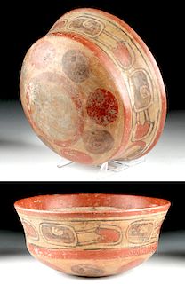 Maya Copador Polychrome Bowl - Glyphoids & Orbs