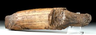 Ancient Inuit / Aleut Fossilized Walrus Tusk Axe Head