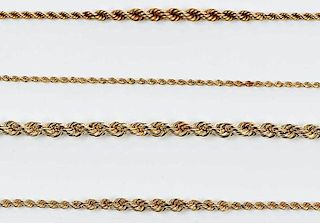 Four 14kt. Gold Chains