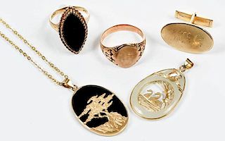 Five Pieces Gold Jewelry