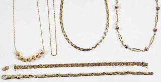 Six 14kt. Gold Chains