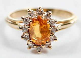14kt. Gold, Sapphire & Diamond ring