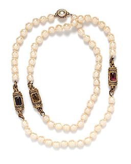 A Chanel Baroque Pearl Lariat,