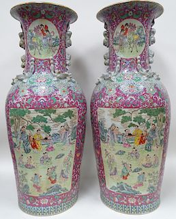 Large Pair of Contemporary Chinese Vases