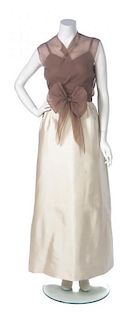 A Balenciaga Couture Ivory Evening Gown,