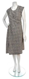 A Comme des Garcons Black and White Gingham Print Wool Dress, Size S.