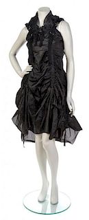 * A Junya Watanabe Black Parachute Runway Dress, Size S.