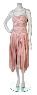 A Prada Pink Silk Pleated Dress,