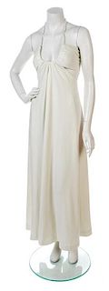 A Bill Blass Ivory Jersey Dress,