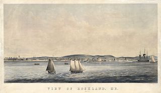 G. H. Swift - View of Rockland, Me. - Lithotint