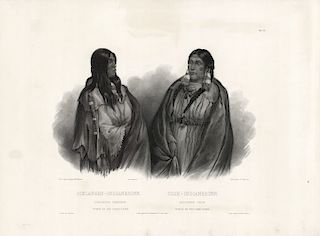  Karl Bodmer - Woman of the Snake & Cree Tribes