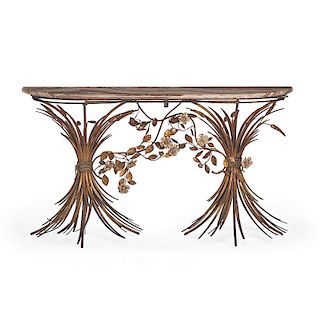 CONTINENTAL GILT METAL CONSOLE