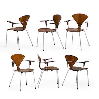 NORMAN CHERNER FOR PLYCRAFT ARMCHAIRS