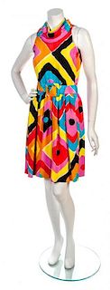 * A Donald Brooks Multicolor Print Day Dress,