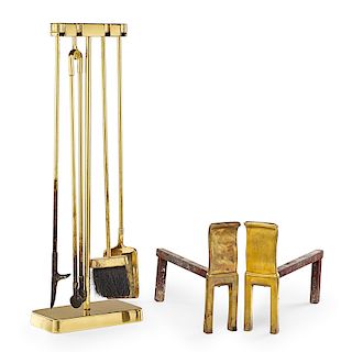 CONTEMPORARY FIREPLACE TOOLS & ANDIRONS