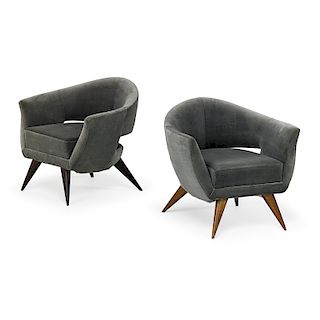 ICO PARISI (Attr.) ASSOCIATE PAIR OF LOUNGE CHAIRS