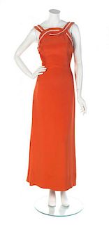 * An Estevez Orange Gown,