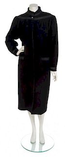 A Gianni Versace Black Wool Coat,