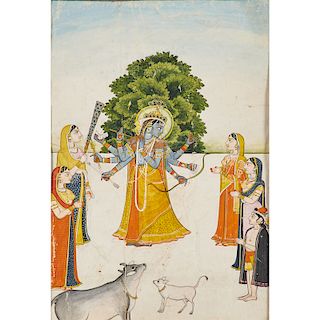 INDIAN ILLUSTRATION OF A MAIDEN