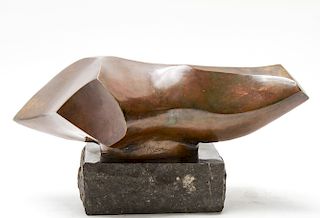 Martin Abbe Modern Abstract Bronze Sculpture