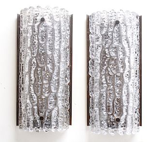 Carl Fagerlund for Orrefors Glass Wall Sconces, Pr