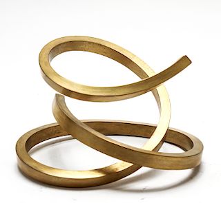 Silas Seandel Attrib. Spiral Brass Sculpture