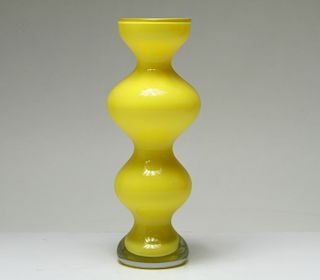 Mid-Century Empoli Manner Murano Cased Glass Vase