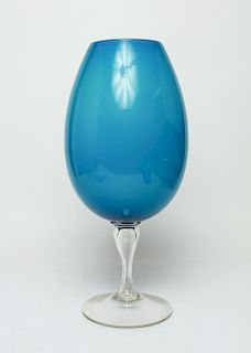 Mid-Century Empoli Oversize Glass Snifter Goblet