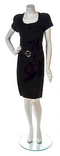 A Thierry Mugler Black Dress, Size 36.