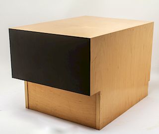 Custom Wood & Laminate Side Table by Hugh Hardy