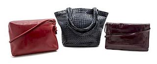 * A Group of Three Bottega Veneta Leather Bags,