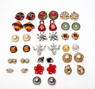 Costume Jewelry Earrings Including Chanel, 19