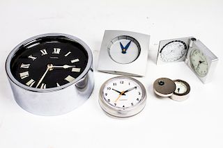 Modern Clocks incl. Designum & Movado, Group of 5